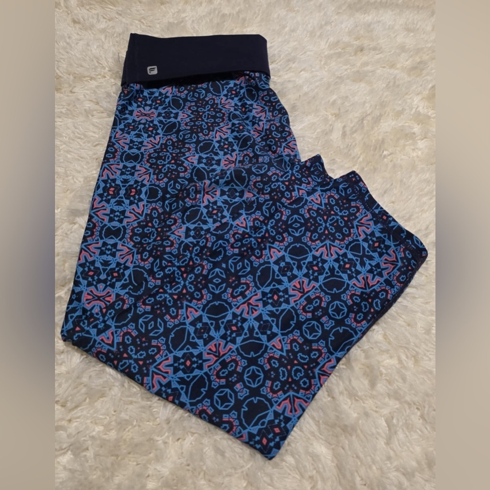 Fabletics Women’s Size Patterned Blue Leggings Euc - image 6